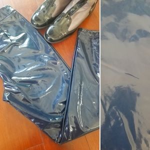 Vinyl navy pants